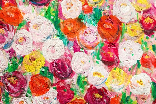 Blumen - Malerei von Carola Vahldiek, Hintergrund für Ostern, Geburtstag, Liebe, Hochzeit, Frühling, Sommer