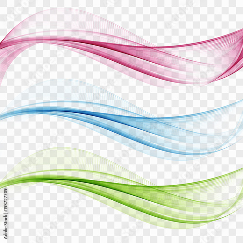Set of abstract transparent waves.