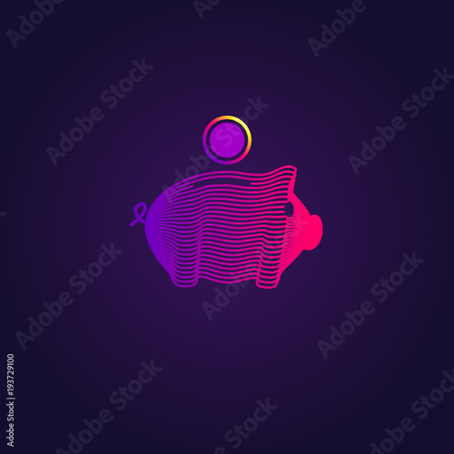 Piggy bank icon