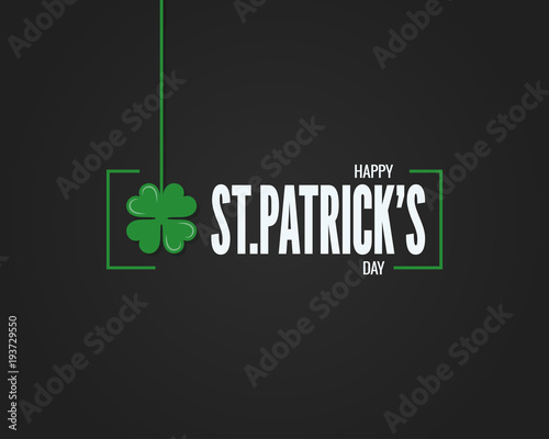 Patrick day border on black background