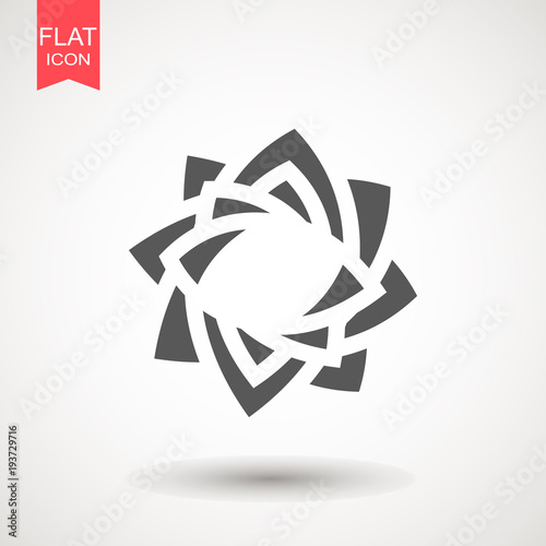 Flower logo abstract icon. design template. Florish plant flat style.