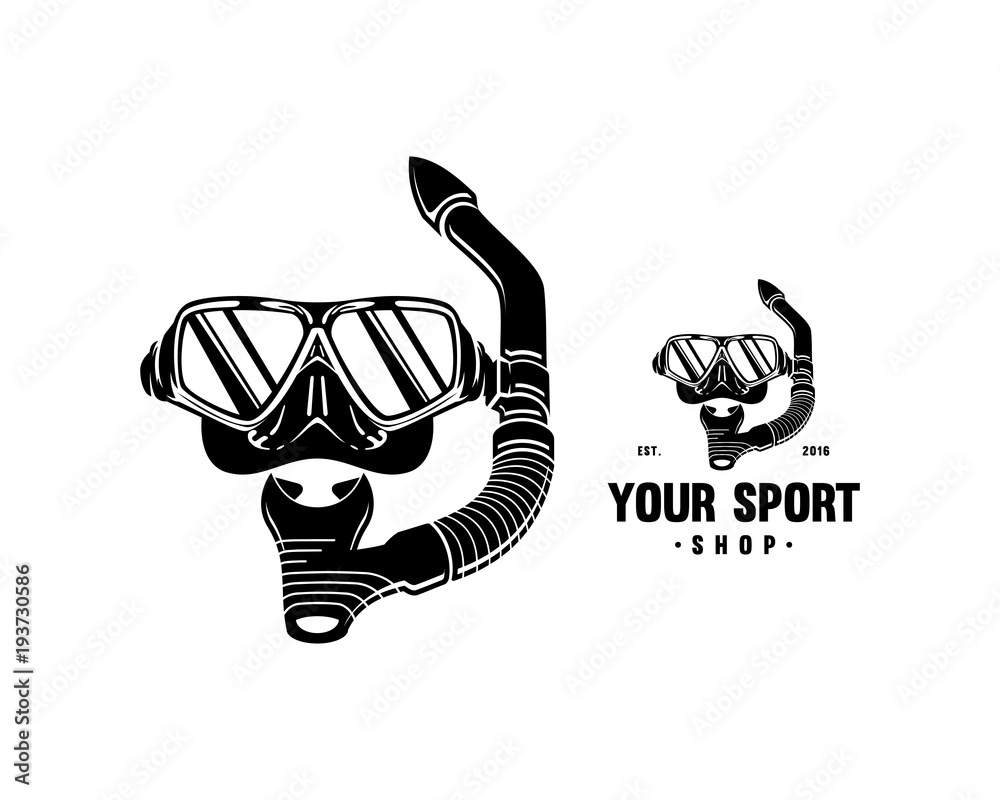 Diving Tools Equipment Scuba Dive Diver Snorkel Mask and Snorkel Symbol