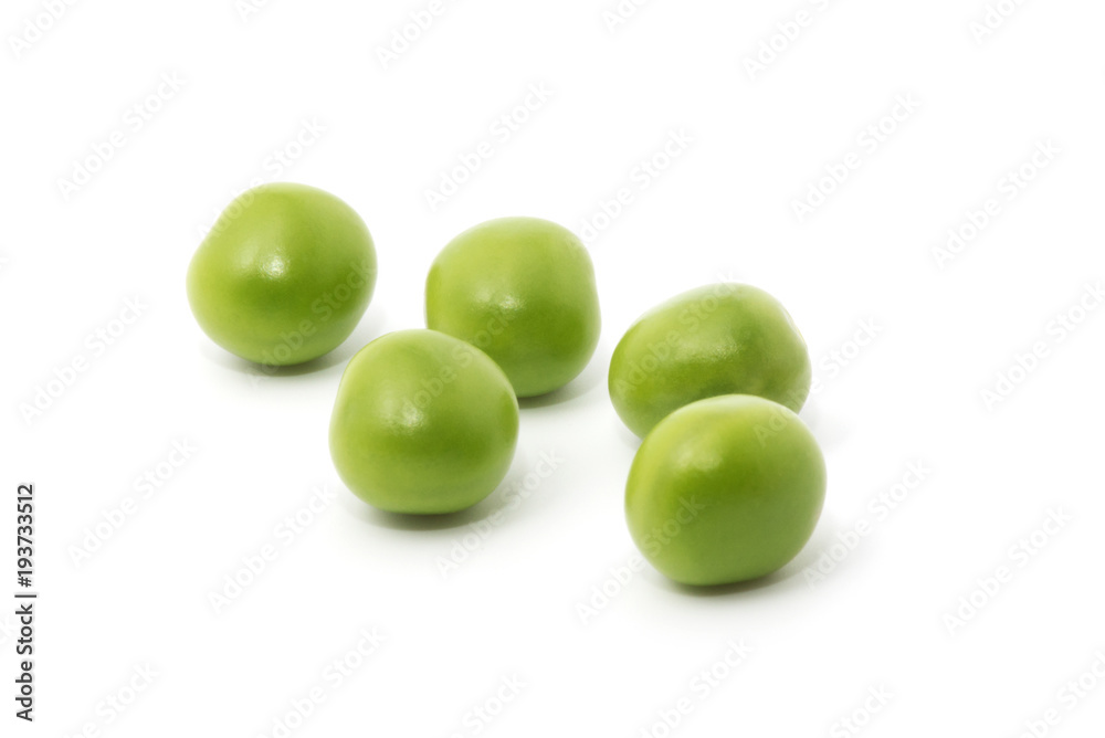 Green peas isolated on the white background Green peas isolated on the white background