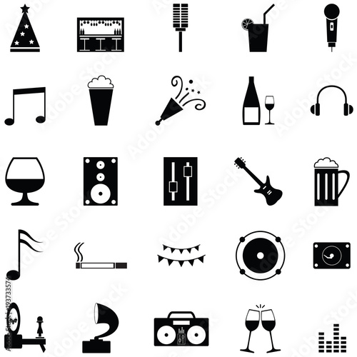 nightclub icon set