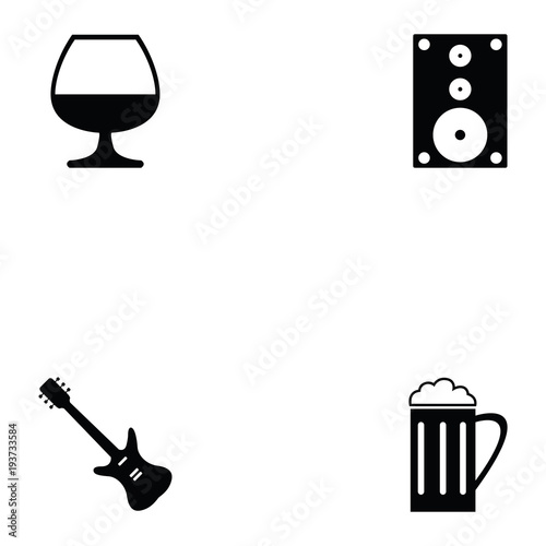 nightclub icon set