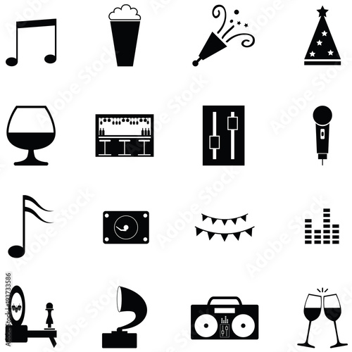 nightclub icon set