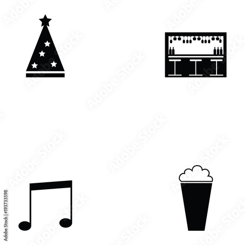 nightclub icon set