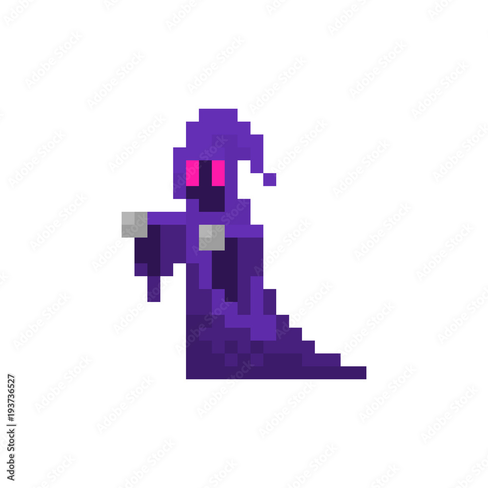 Pixel character warlock for games and websites Pixel character warlock for games and websites