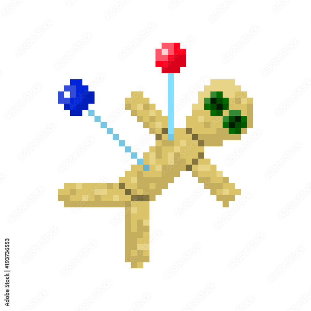 Pixel voodoo doll for games and websites