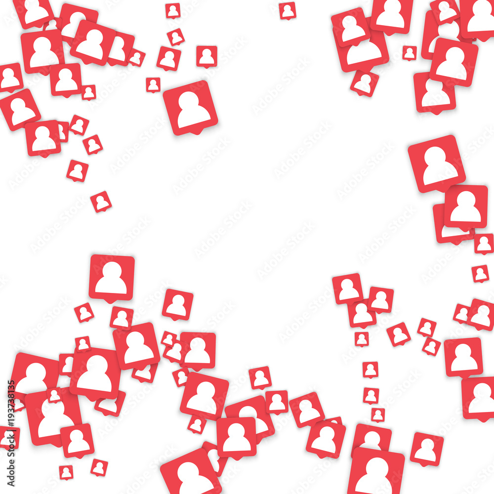 Social media background with man icon notification. Social media background with man icon notification.
