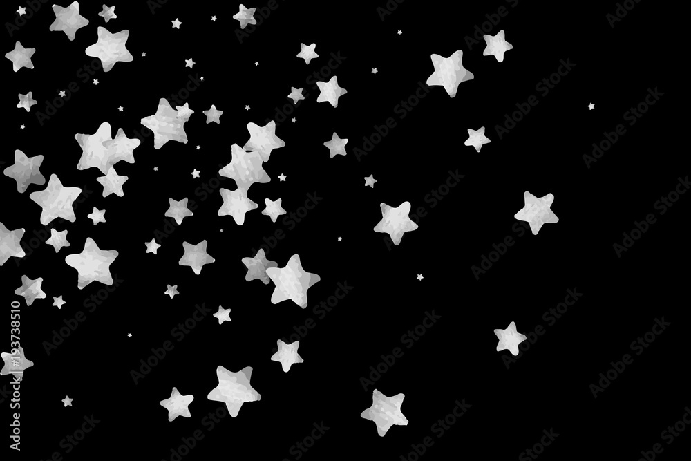 Silver star confetti. Silver star confetti.