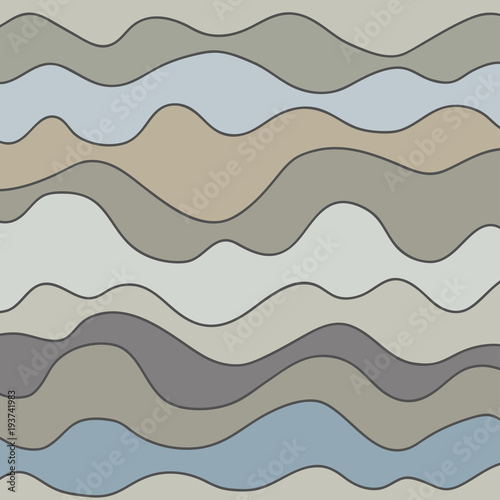Pattern with lines and waves. Universal texture. Abstract dinamic background. Doodle for design. Lineal wallpaper. Print for polygraphy, t-shirts and textiles. Decorative style. Line art creation