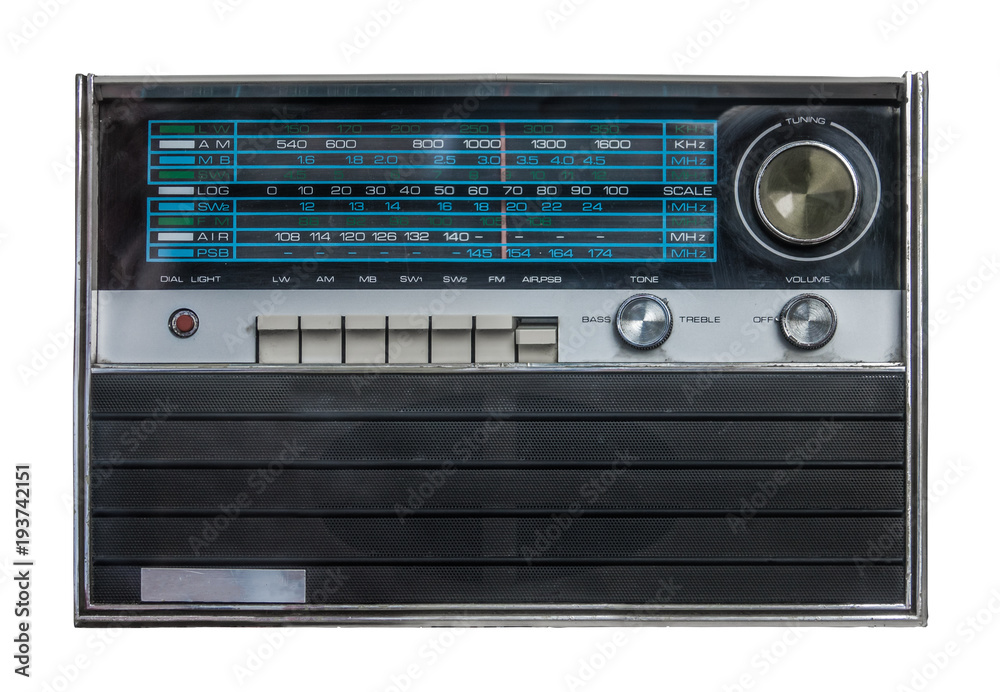 Fototapeta premium Retro Isolated Radio