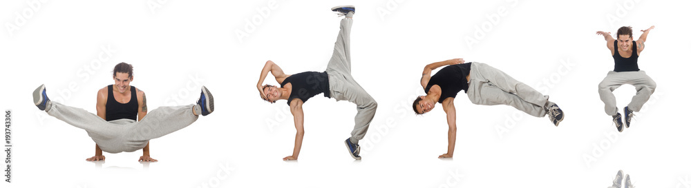 Man dancing isolated on the white Man dancing isolated on the white