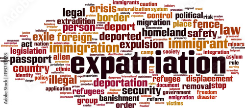 Expatriation word cloud