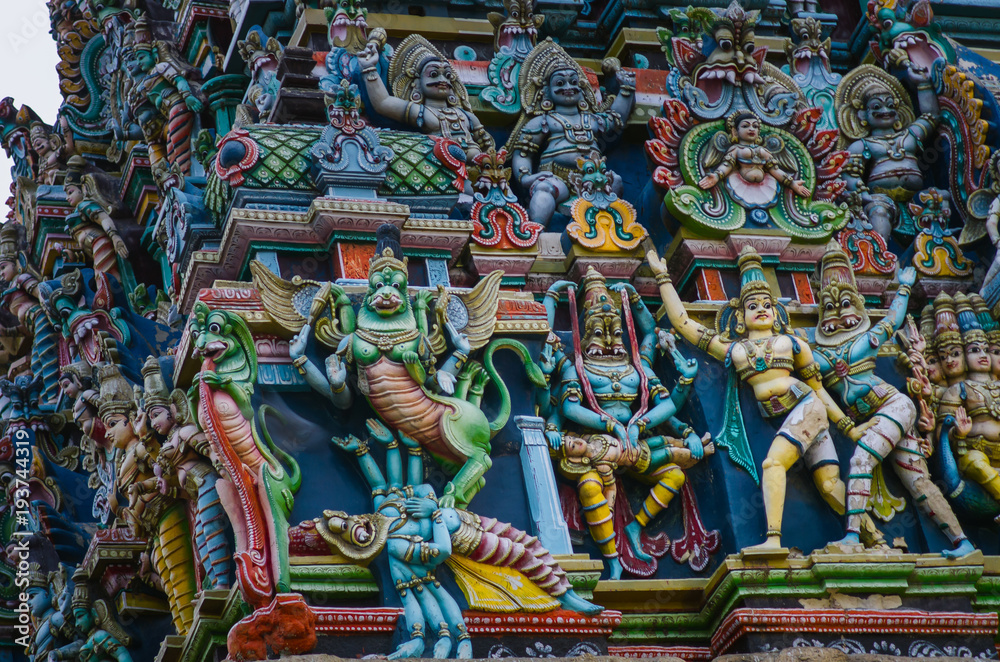 Meenakshi hindu temple in Madurai,