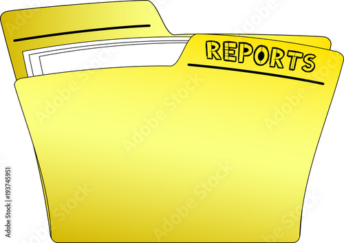 Icon Reports Folder - Vector