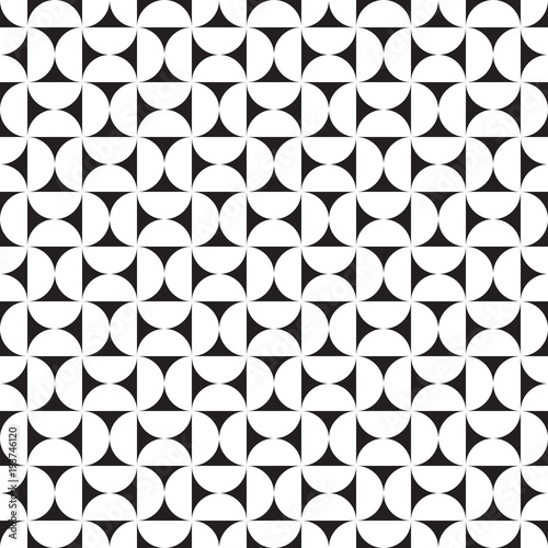 Seamless abstract geometric round curve pattern