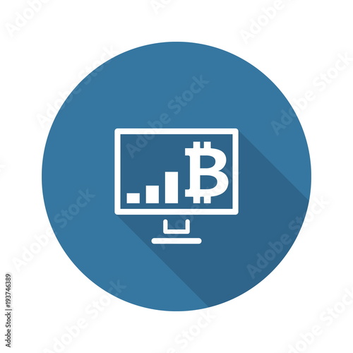 Bitcoin Growing Chart Icon.