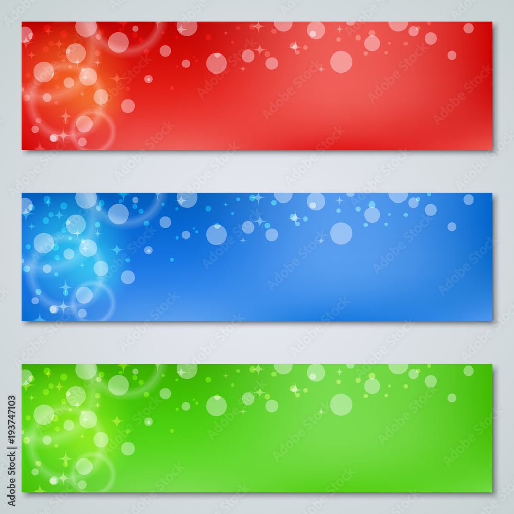 Colorful carnival banners vector templates collection