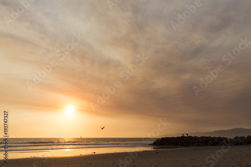 Sunset at the beach  © FluidFrame