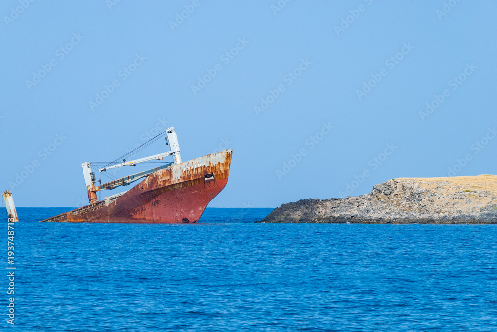 Norland Shipwreck at Diakofti in Kithira island in Greece. On the 29th of August 2000, while on a voyage from Saint John to Gemlik, the ship grounded at Dragonares, Kithira Island