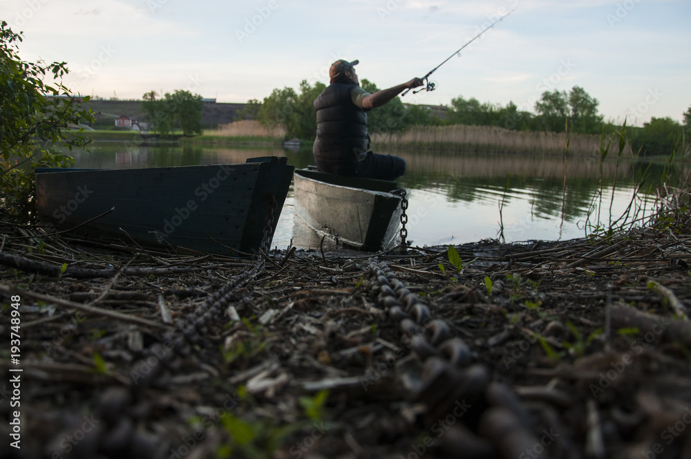 Obraz premium Fishing on the boat