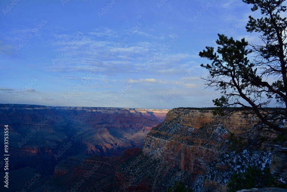 Grand Canyon National Park South Rim Arizona Sunset Golden Hour