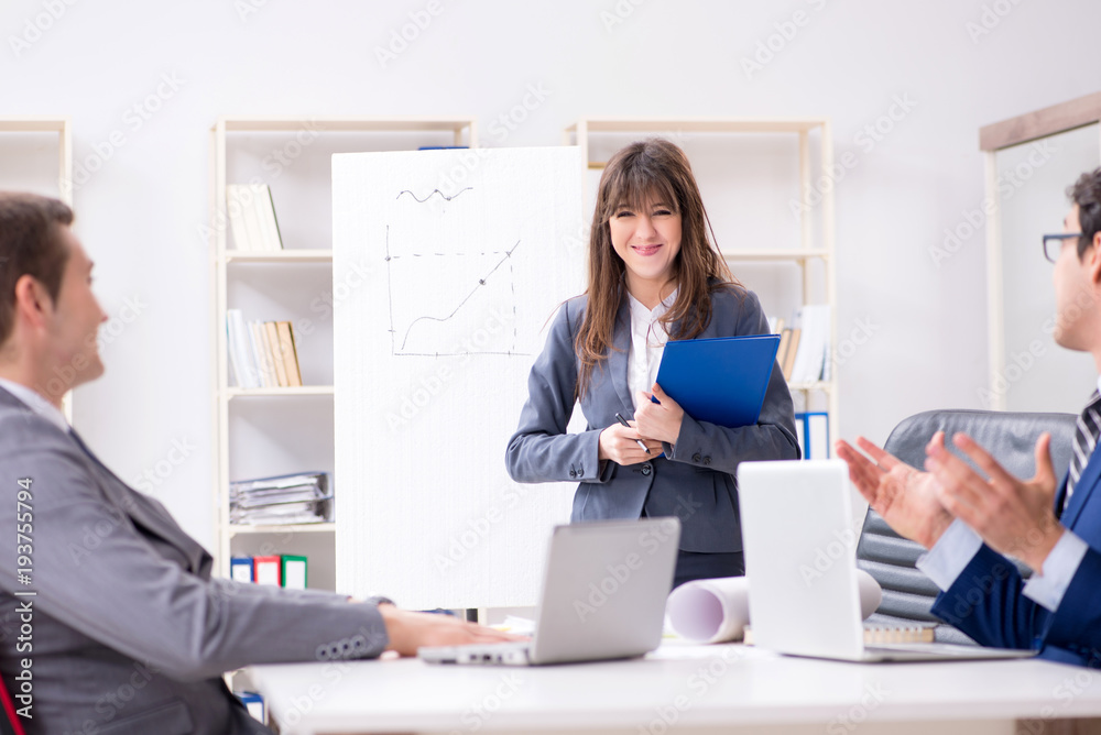 Business meeting with employees in the office Business meeting with employees in the office