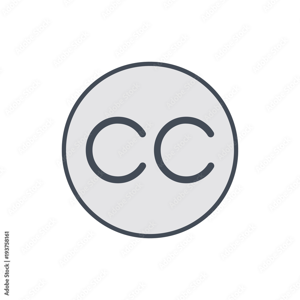 Common copy copyright creative restriction right icon Common copy copyright creative restriction right icon