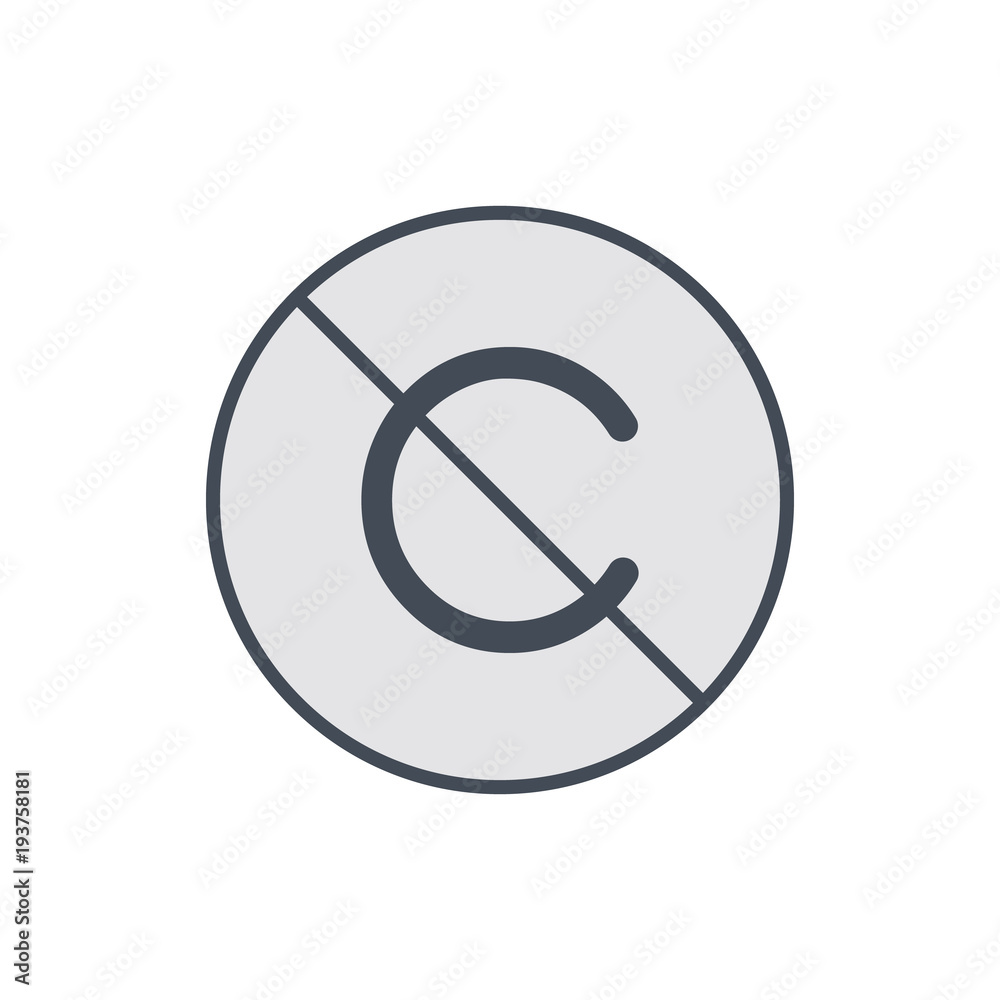 Allow copy copyright no restriction right icon