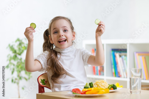 kid eating healthy food in ...