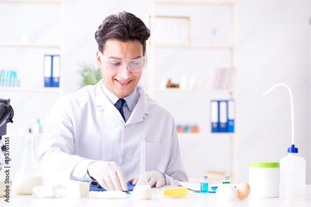Food scientist testing new stuff in the lab Food scientist testing new stuff in the lab