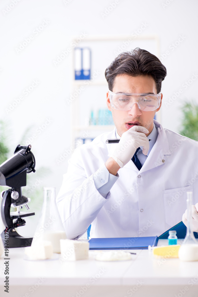 Food scientist testing new stuff in the lab Food scientist testing new stuff in the lab