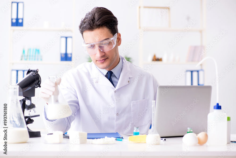 Food scientist testing new stuff in the lab Food scientist testing new stuff in the lab
