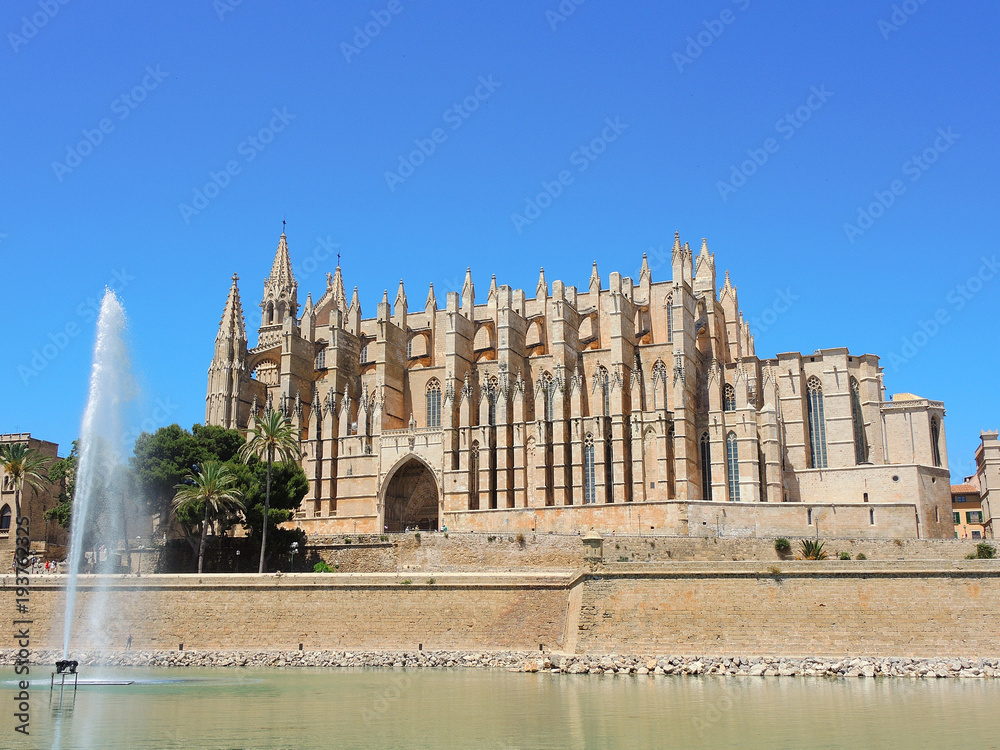 Palma de Mallorca, Spain. The gothic Cathedral of Santa Maria