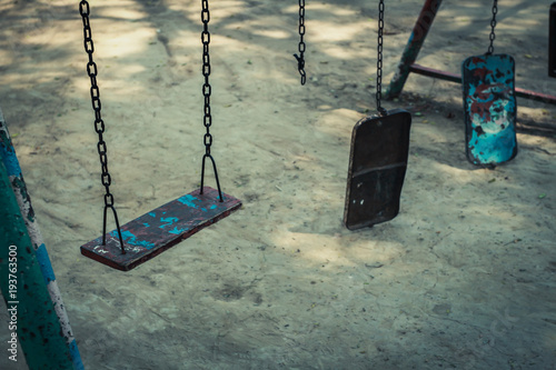 Broken chain swing.