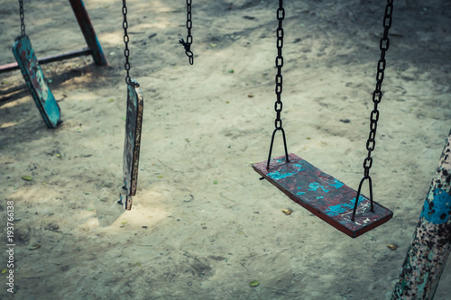 Broken chain swing.