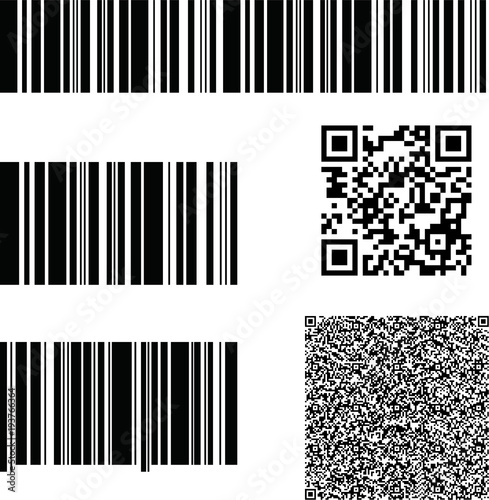 Bar code and QR code set.eps