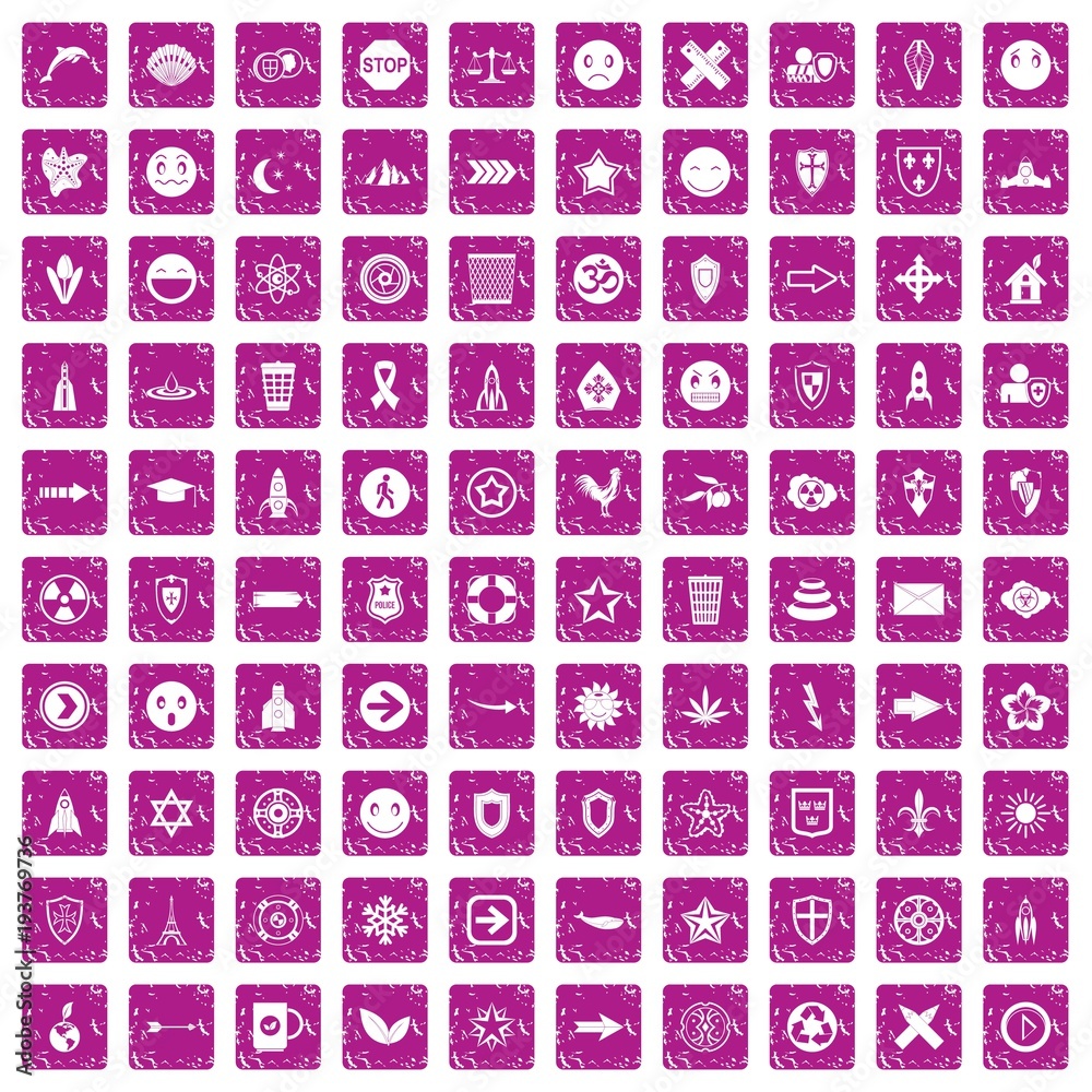 100 emblem icons set grunge pink 100 emblem icons set grunge pink