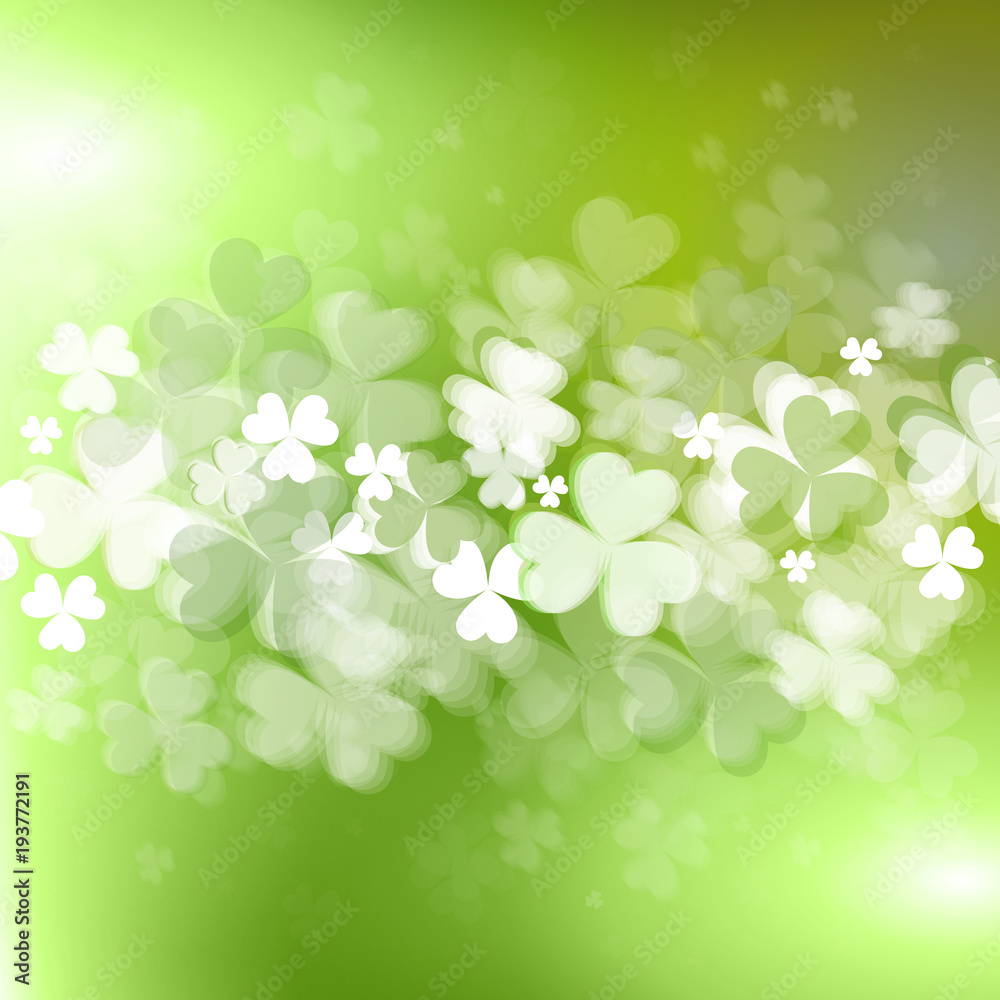 Background For Saint Patircks Day With Shiny Clover Or Shamrock Leaves Vector Illustration Background For Saint Patircks Day With Shiny Clover Or Shamrock Leaves Vector Illustration