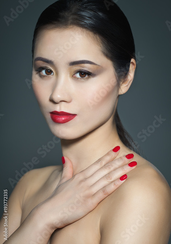 Beautiful Asian Woman With Makeup