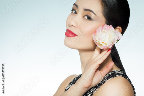 Beautiful Asian Woman With Makeup