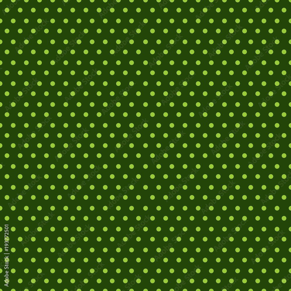 Abstract Green Dotted Seamless Pattern Ornament Background For Patrick Day Holiday Vector Illustration