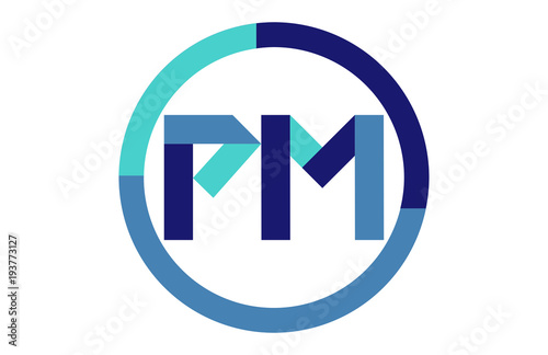PM Global Circle Ribbon letter Logo