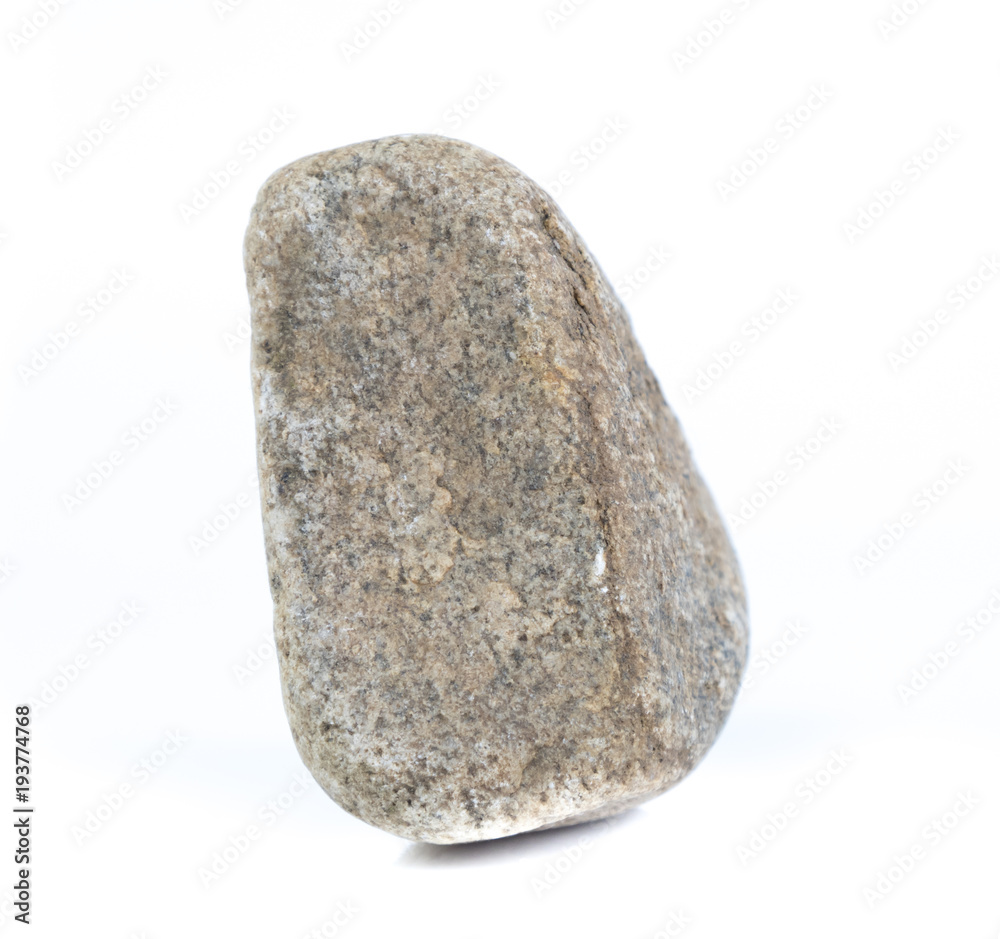 Fototapeta premium Single natural stone on white background, close-up