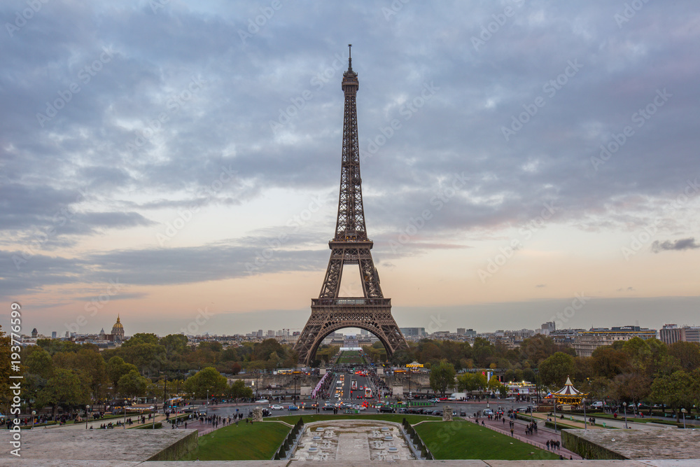 Fototapeta premium Eiffel tower in Paris - France.