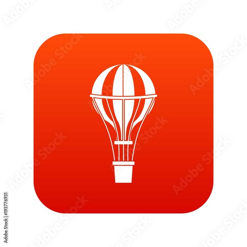 Air balloon journey icon digital red