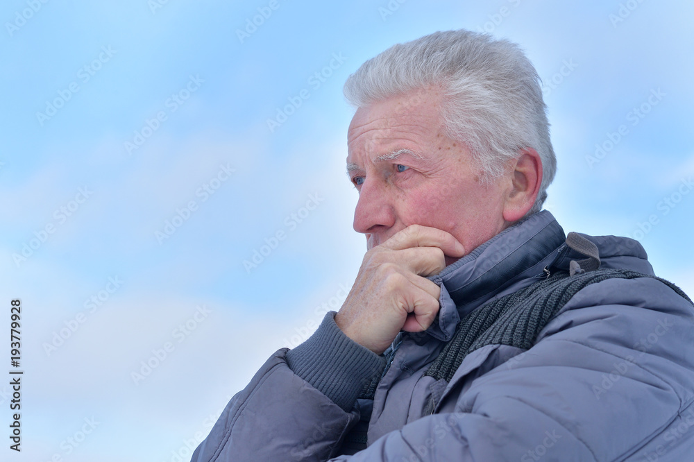 Thoughtful senior man