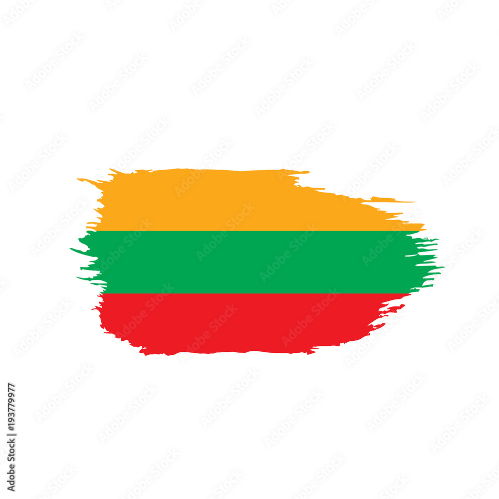 Fototapeta premium Lithuania flag, vector illustration